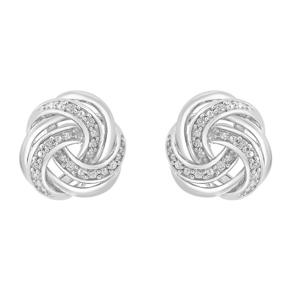 Effy Diamond Love Knot Earrings View 2